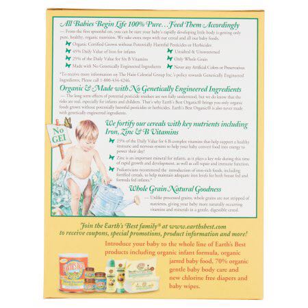 best organic baby oatmeal cereal